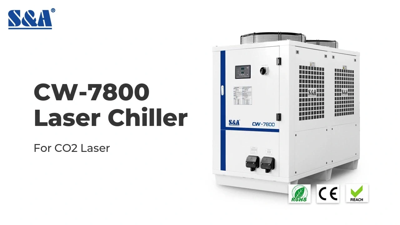 High Power Industrial Chiller System CW-7800 for CO2 Laser Cutting System