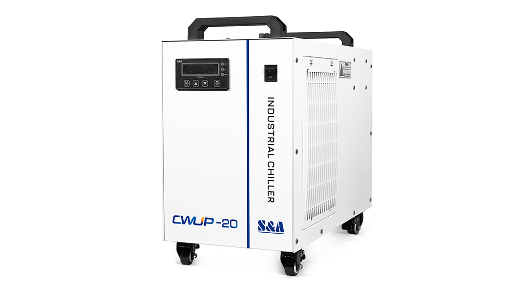 便携式冷水机 CWUP-20,适用于超快激光和紫外激光,稳定性 ±0.1℃,RS485 通信