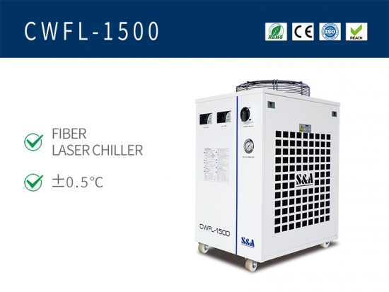 Water chiller units CWFL-1500 with environmental refrigerant for fiber lasers 1