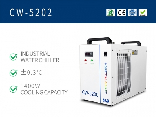 Miniaturowa chłodziarka wodna CW5202 do chłodzenia dwóch rur laserowych CO2 1