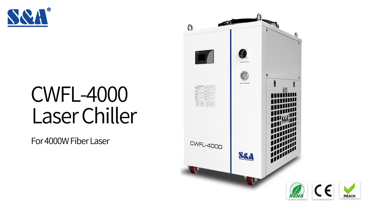 Refrigeratori d'acqua a doppio circuito di raffreddamento CWFL-4000 prestazioni di raffreddamento stabili AC 380V 50/60Hz1 1