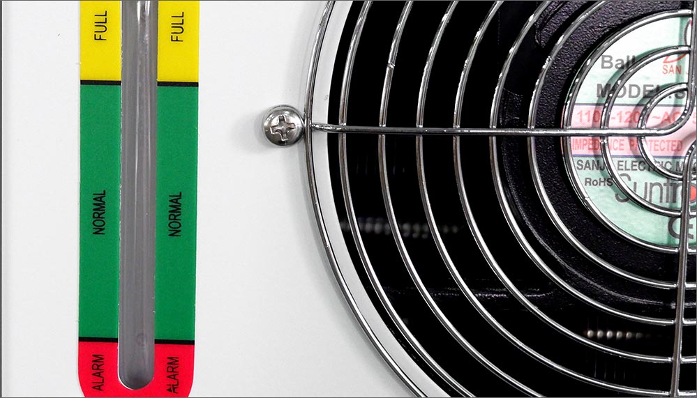 water level gauge & cooling fan