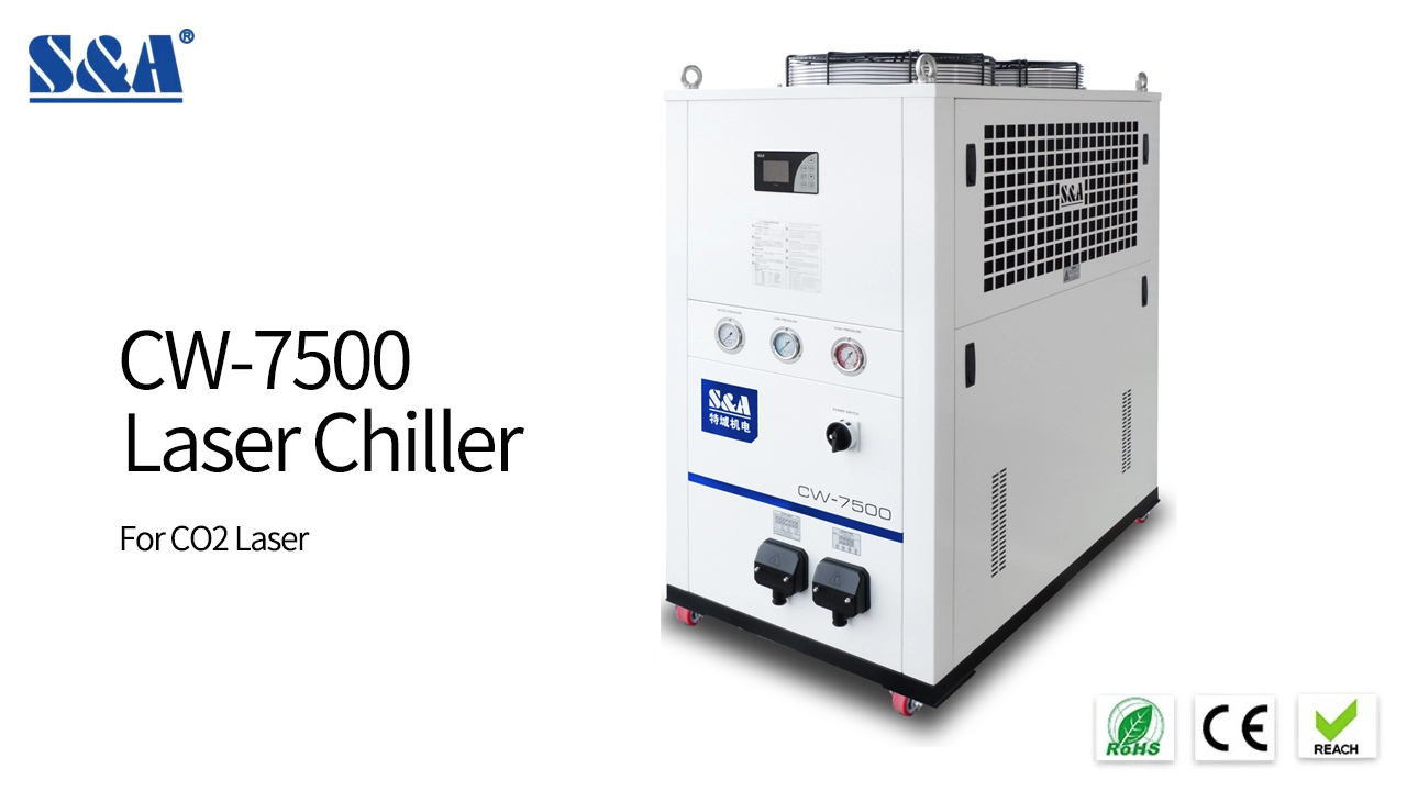 Refrigeration industrial water chiller systems CW-7500 14000W cooling capacity 1