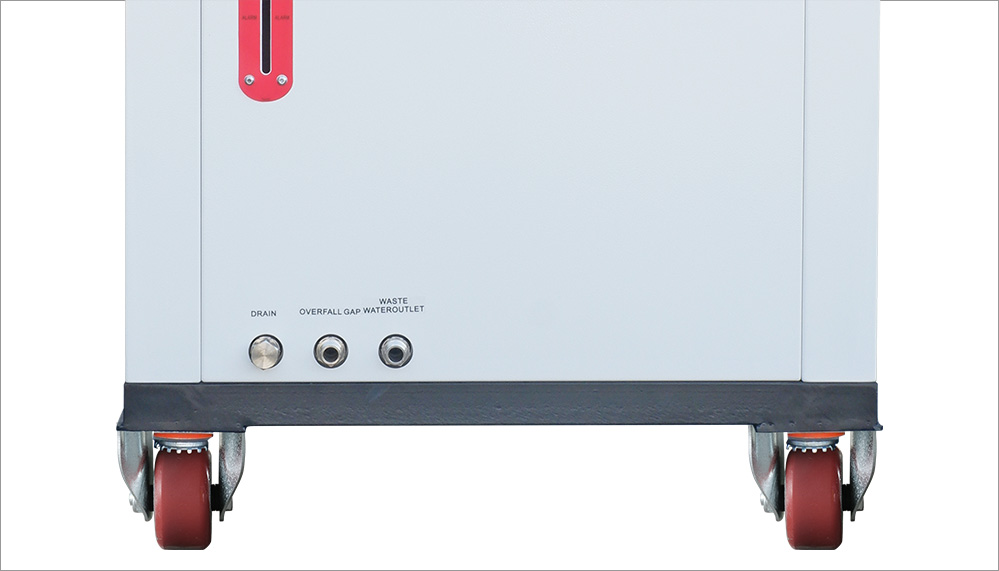  afvoeruitlaat & universeel wiel