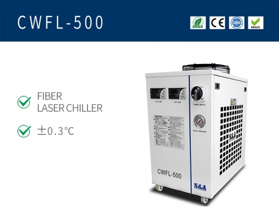 Dual temperature water chillers CWFL-500 for 500W fiber laser 1
