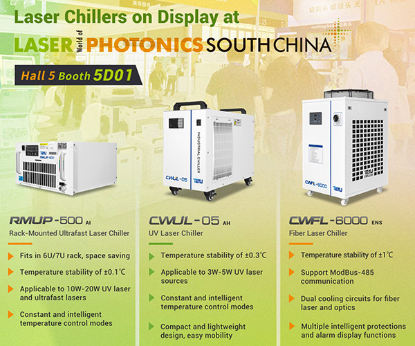 TEYU суу муздаткычынын көргөзүлгөн суу муздаткычтары LASER World of PHOTONICS ТҮШТҮК Кытайда