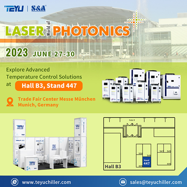 TEYU S&A Chiller at Hall B3, 447 at LASER World of Photonics 2023