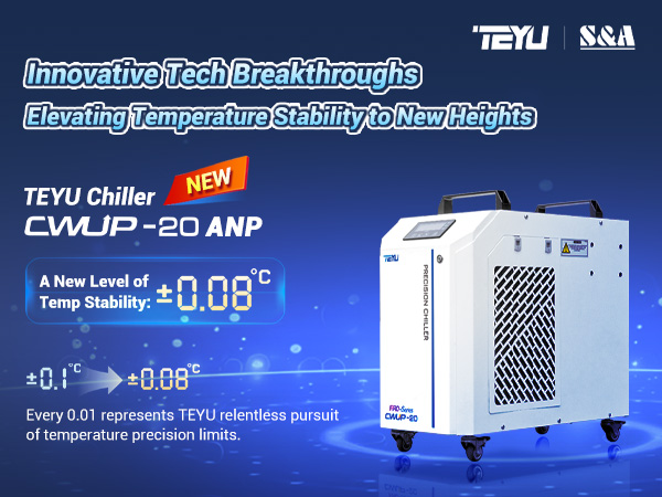  Refrigerador làser TEYU CWUP-20ANP amb precisió de control de temperatura de ±0,08 ℃