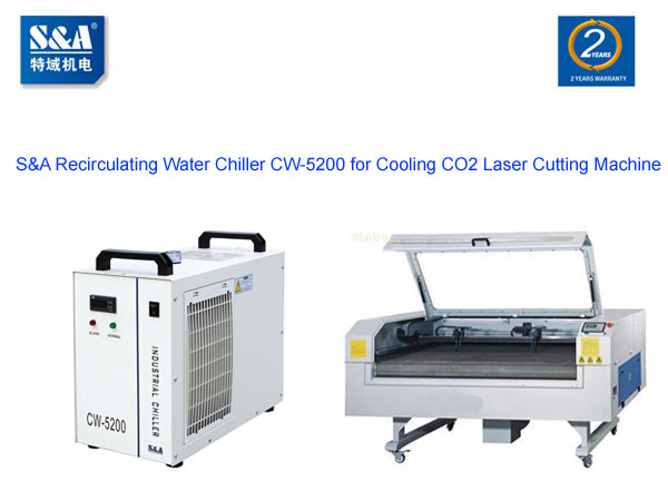Recirculating Water Chiller CW-5200 for Cooling CO2 Laser Cutting Machine 1