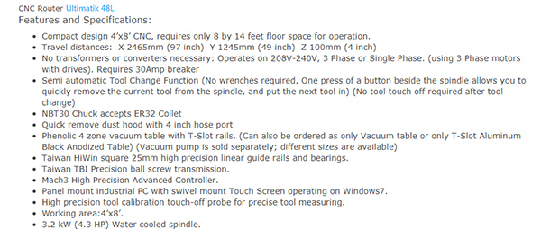 cnc router specification cnc router specification