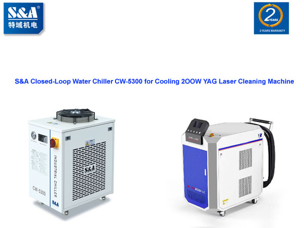 Closed-Loop Water Chiller CW-5300 for Cooling 2OOW YAG Laser Cleaning Machine 1