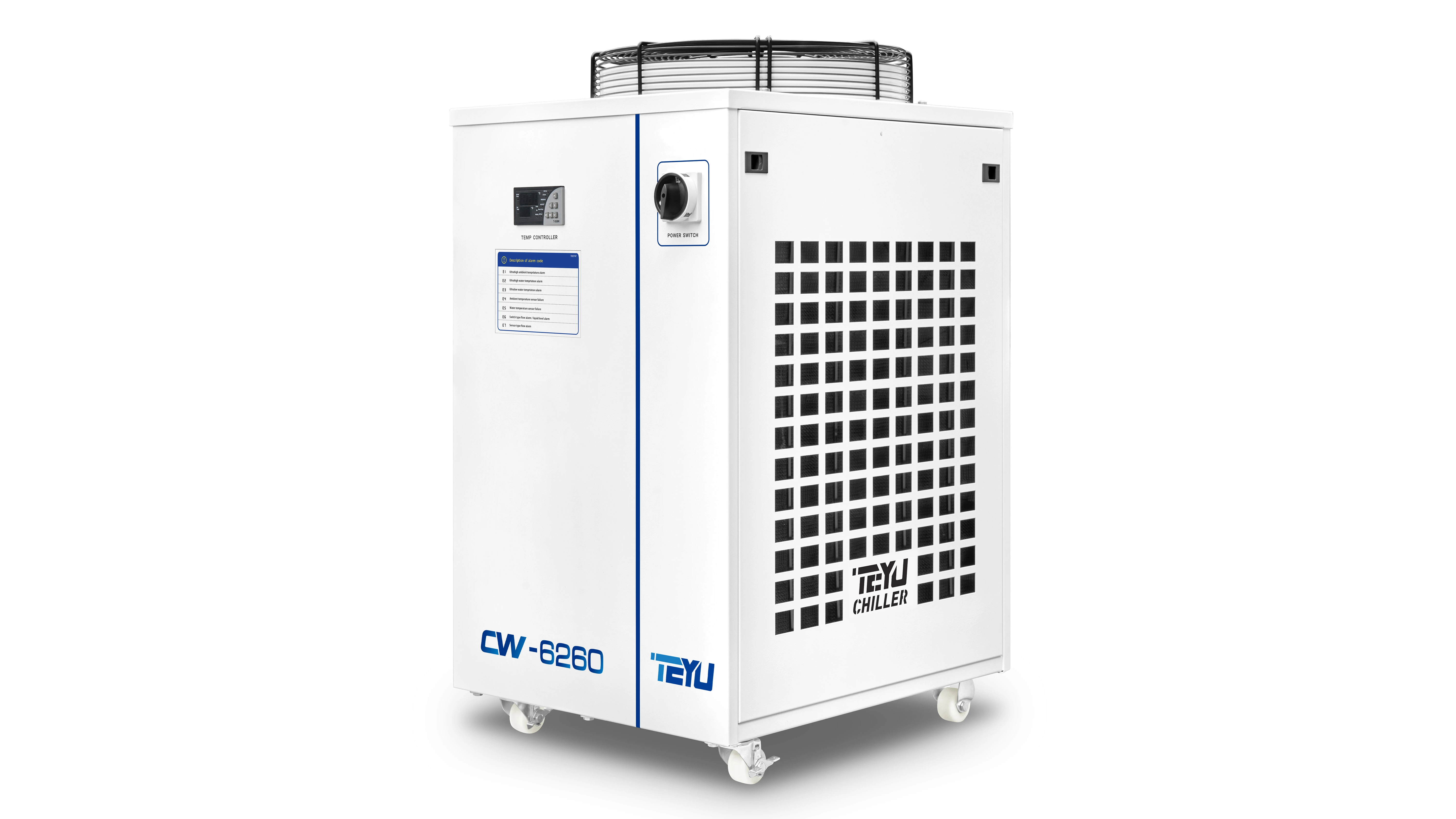 Proceso industrial El enfriador de agua CW-6260 Capacidad de enfriamiento de 9kW ± 0.5 ℃ Precisión