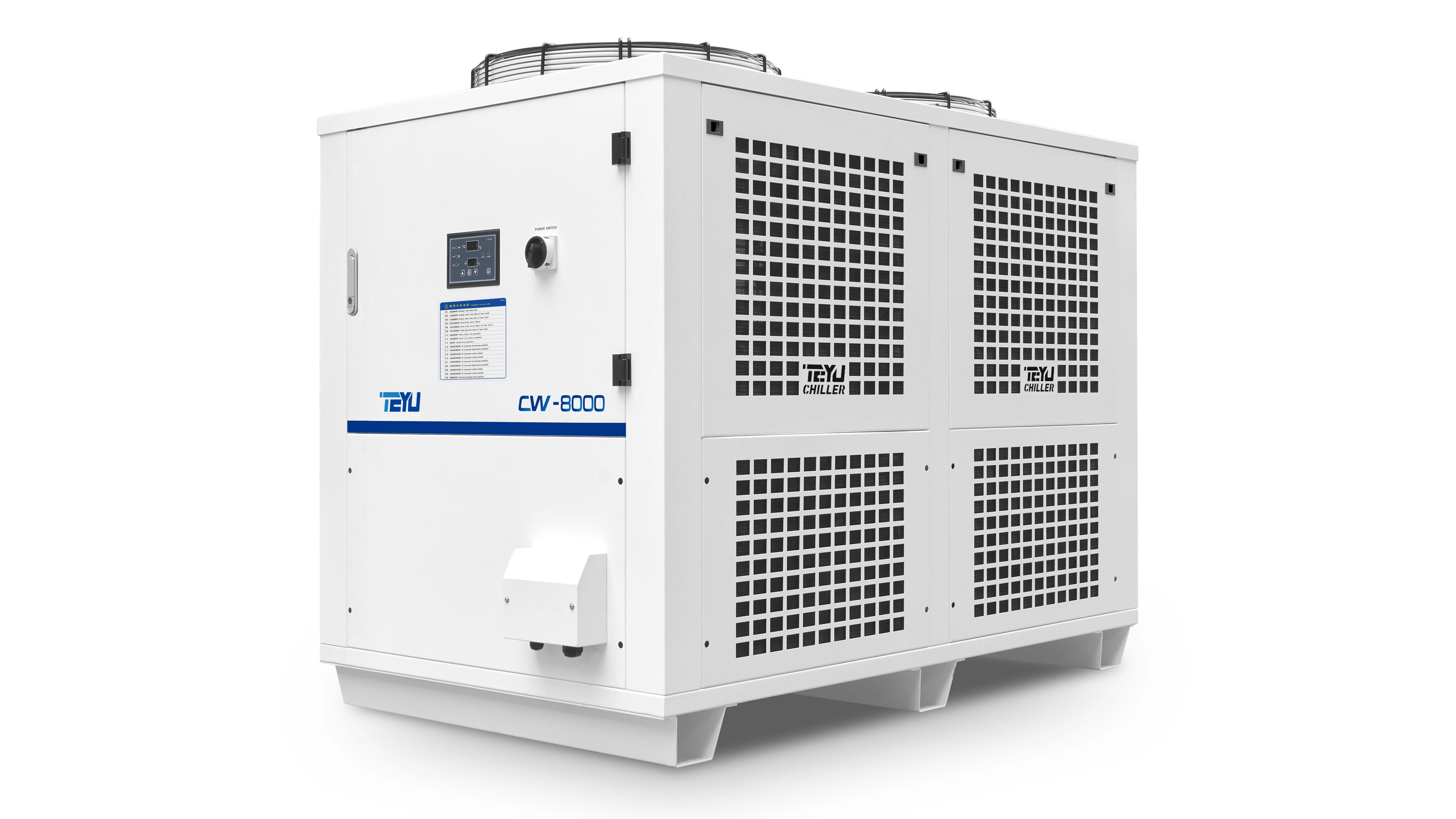 Enfriador de agua industrial CW-8000 42kW Capacidad de enfriamiento 50Hz/60Hz & 380V/415V/460V