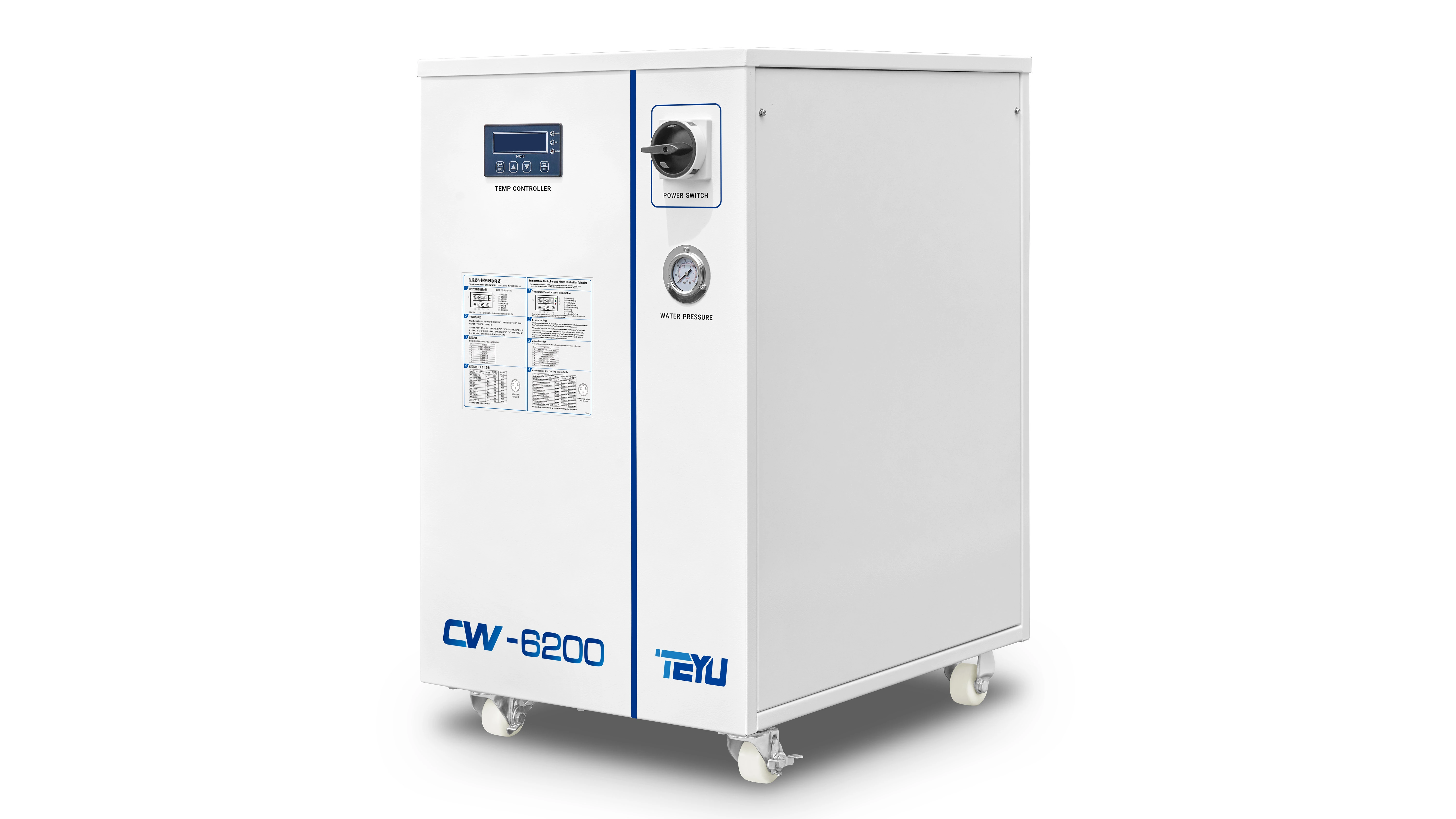 Laboratory Chiller CW-6200ANSWTY ±0.5°C Precision 6600W Cooling Capacity