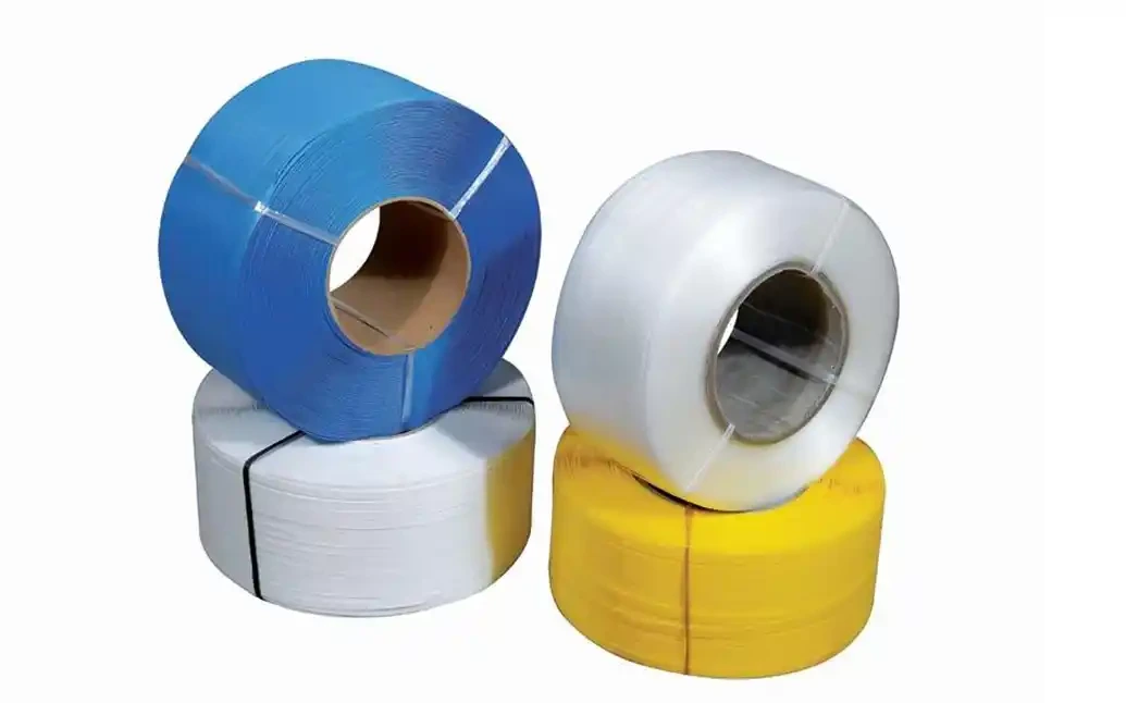 Cintas de polipropileno de grau de máquina 5 mm branco azul amarelo cor 1