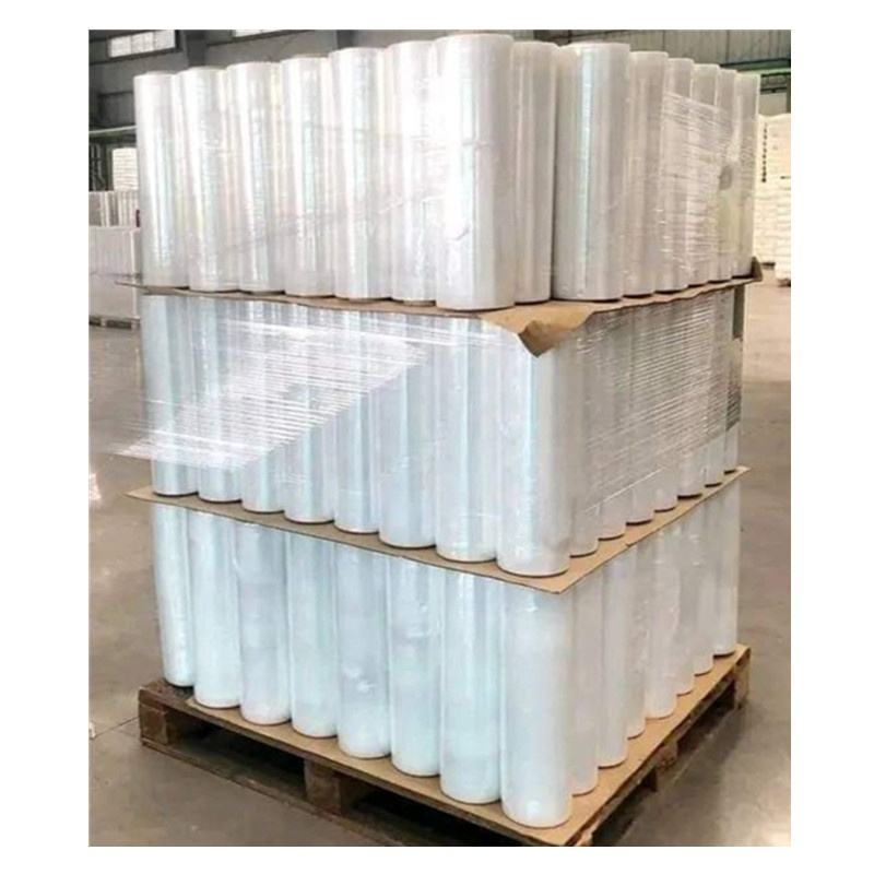 Rolo de filme plástico esticável transparente para embrulho de paletes de PE 2