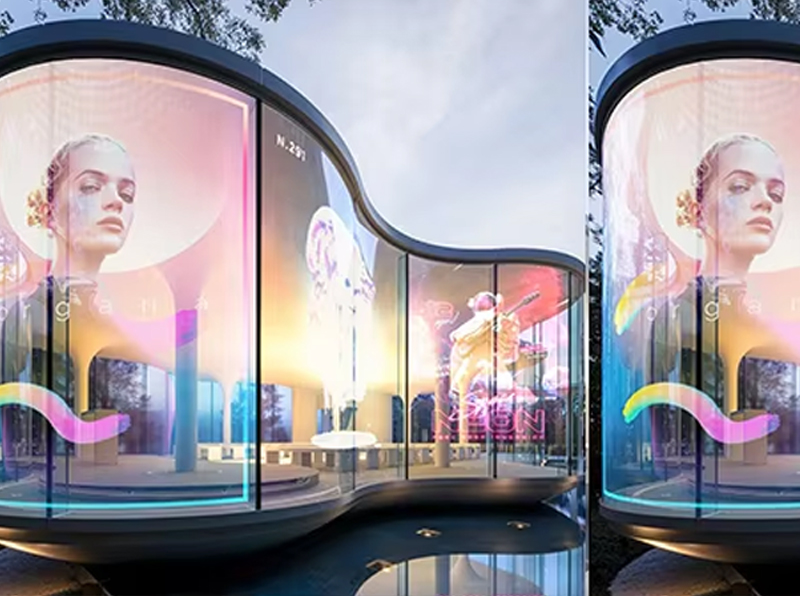 Flexible Transparent Led Screen Video/Text/Picture/Time/3D Text/Office/SWF Wholesale - GUBOS 6