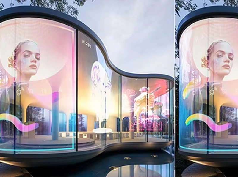 Flexible Transparent Led Screen Video/Text/Picture/Time/3D Text/Office/SWF Wholesale - GUBOS 6