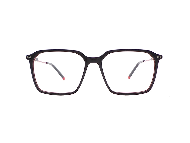 Monturas de gafas cuadradas elegantes de acetato y metal Quick Wonder para mujer P-RA90203 1