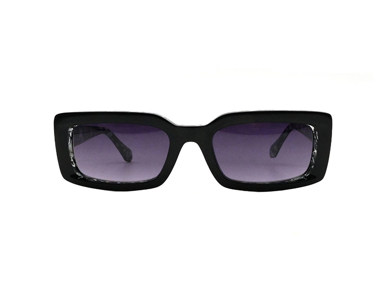 Gafas de sol rectangulares de acetato de gran tamaño unisex Quick Wonder P-YA40106 con protección UV 1