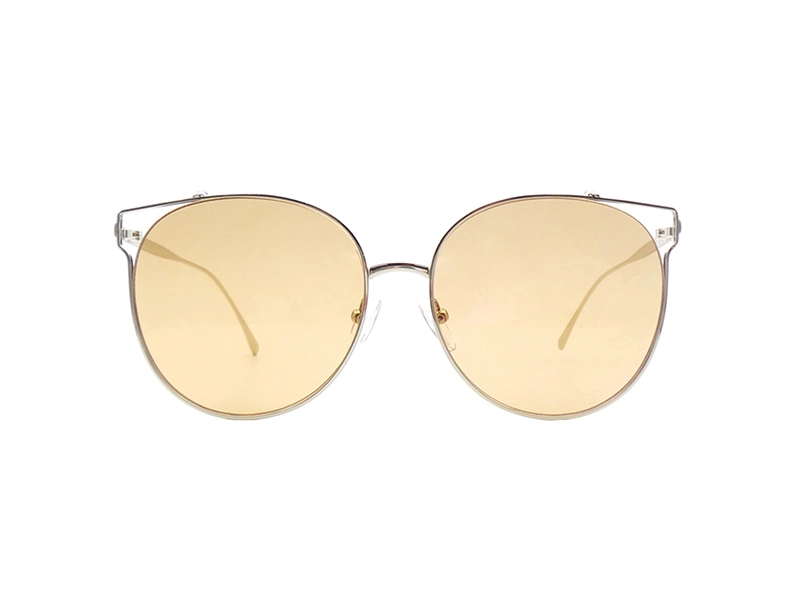 Quick Wonder Damen-Sonnenbrille, modisch, groß, rund, Titan, P-YM20032, mit polarisierten Gläsern 1