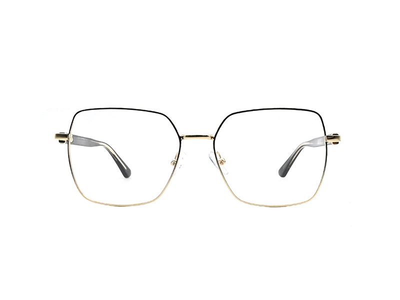 QUICK WONDER Women's Alloy Optical Frame – Irregular Metal Wire with Rivet Hinge – P-M20478 1