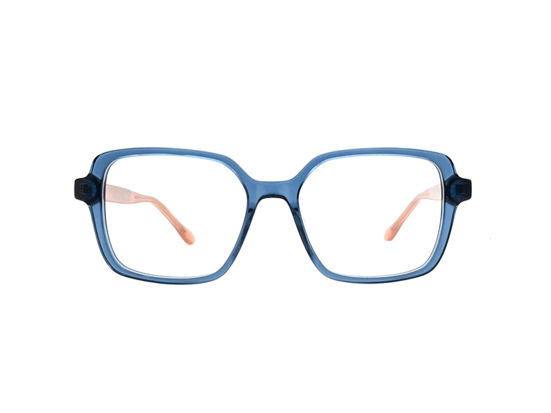 QUICK WONDER Women's Square Acetate Optical Frame - Contrast Color - P-RA20221 1