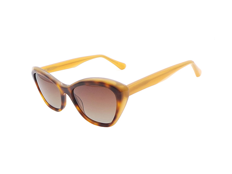 QUICK WONDER Women's UV-Protective Acetate Sunglasses -Upswept Frame in Mixed Materials P-YA20190 3
