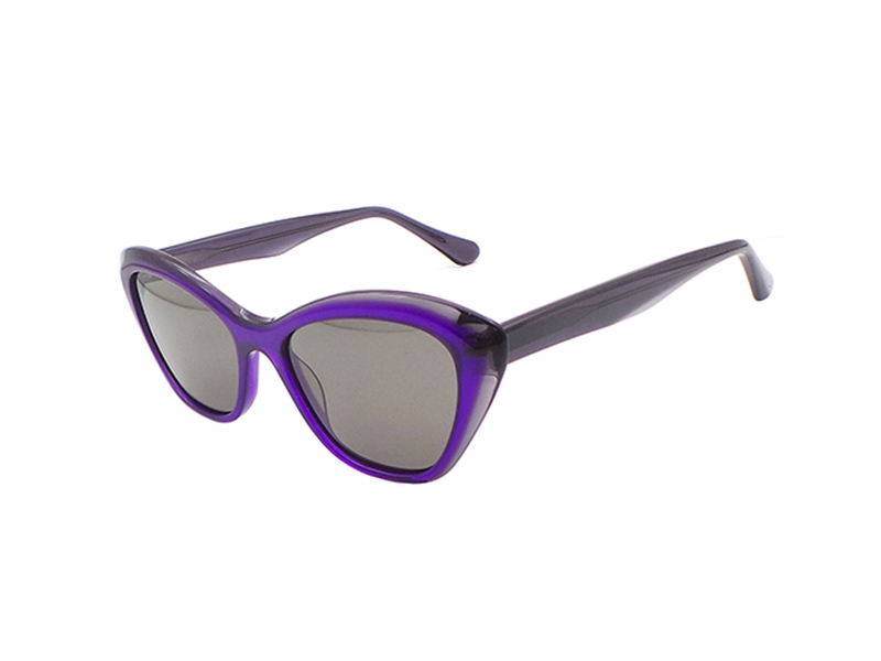 QUICK WONDER Women's UV-Protective Acetate Sunglasses -Upswept Frame in Mixed Materials P-YA20190 4