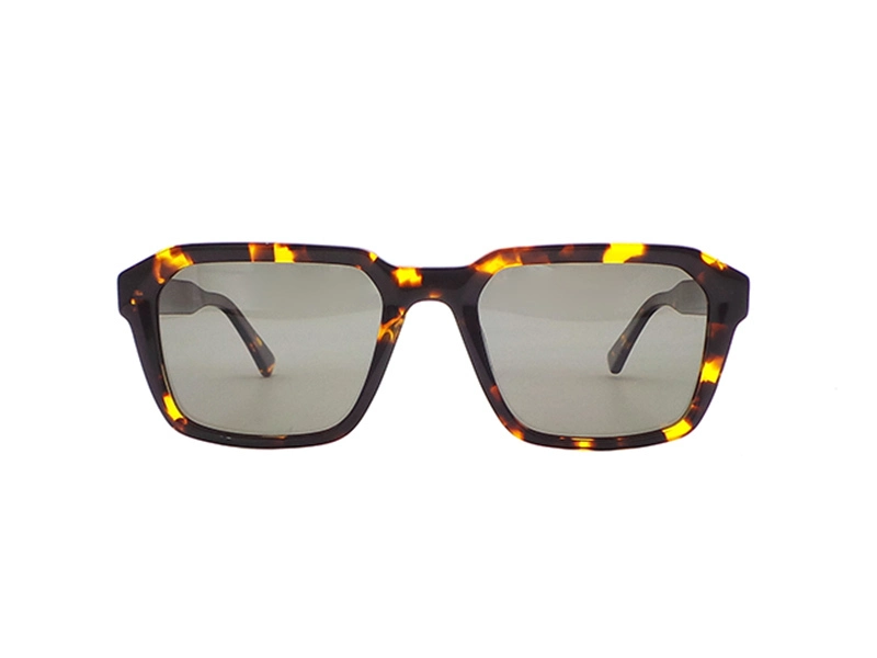 QUICK WONDER: Men's Rectangle Acetate Sunglasses， UV Protection P-YA40100 1