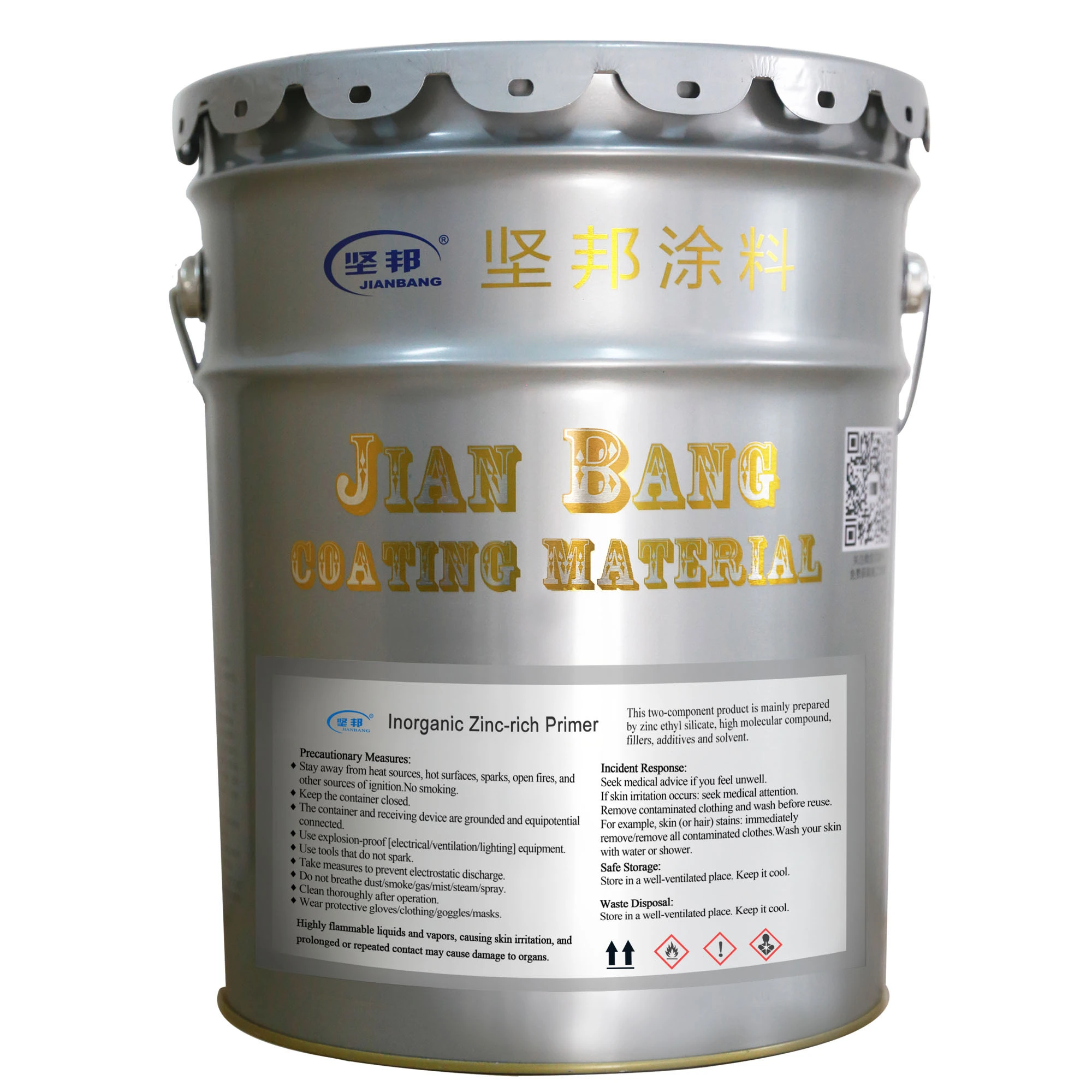 High Temperature Resistance Inorganic Zinc-rich Primer for Pipelines Bridges Wholesale 1
