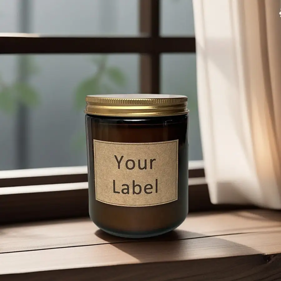 LUL Candle Private Label 200g Soy Candles in Brown Glass | Customizable Fragrances 1