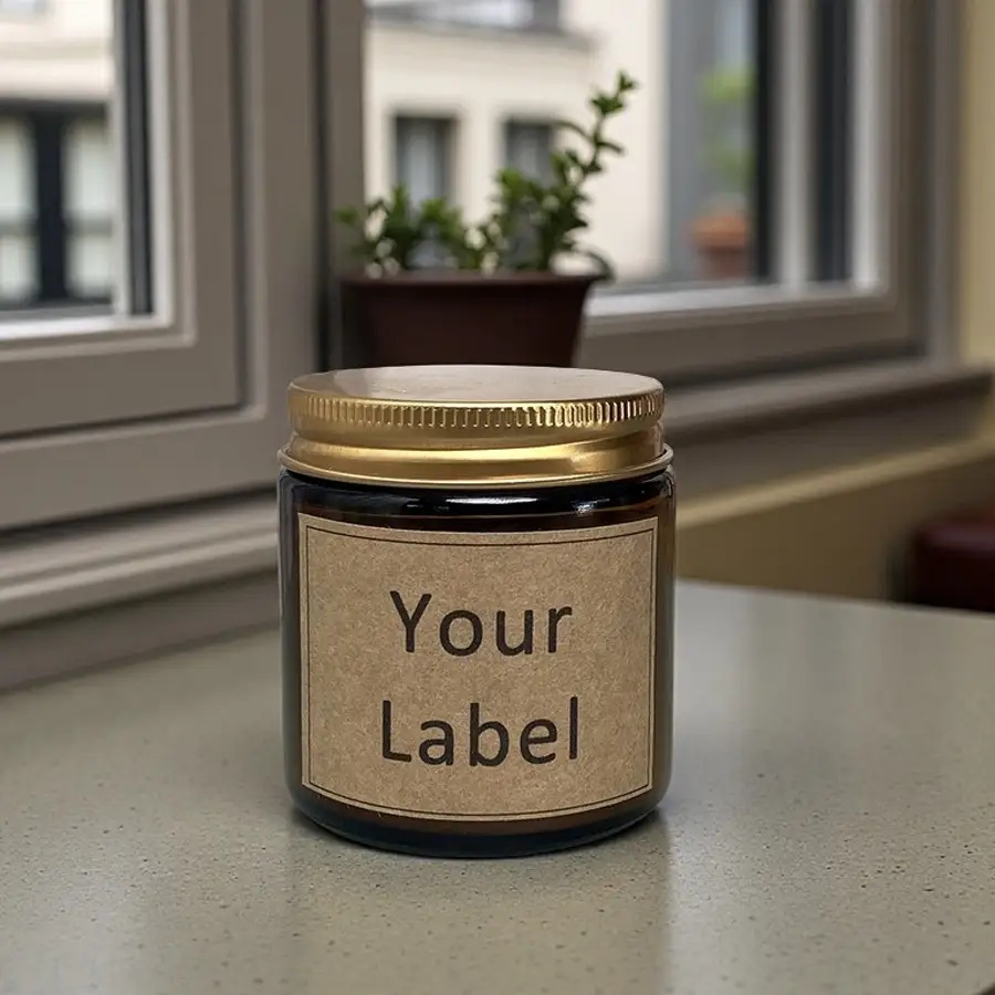LUL Candle Private Label 100g Soy Candles in Brown Glass Jar | Customizable 1 MOQ 1