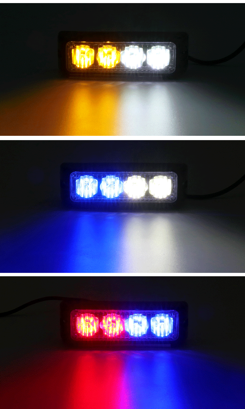 Leadway 12V / 24V Amber jaune LED stroboscope Light - Balise d'avertissement à haute intensité pour les camions & VÉHICULES - LUMIÈRE DE RAVEAU IRAPHER 27