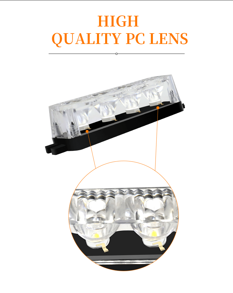 Leadway 12V / 24V Amber jaune LED stroboscope Light - Balise d'avertissement à haute intensité pour les camions & VÉHICULES - LUMIÈRE DE RAVEAU IRAPHER 14