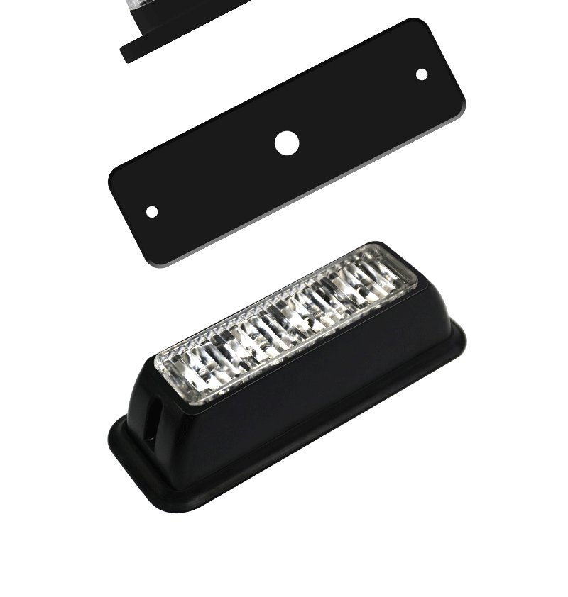 Leadway 12V / 24V Amber jaune LED stroboscope Light - Balise d'avertissement à haute intensité pour les camions & VÉHICULES - LUMIÈRE DE RAVEAU IRAPHER 18