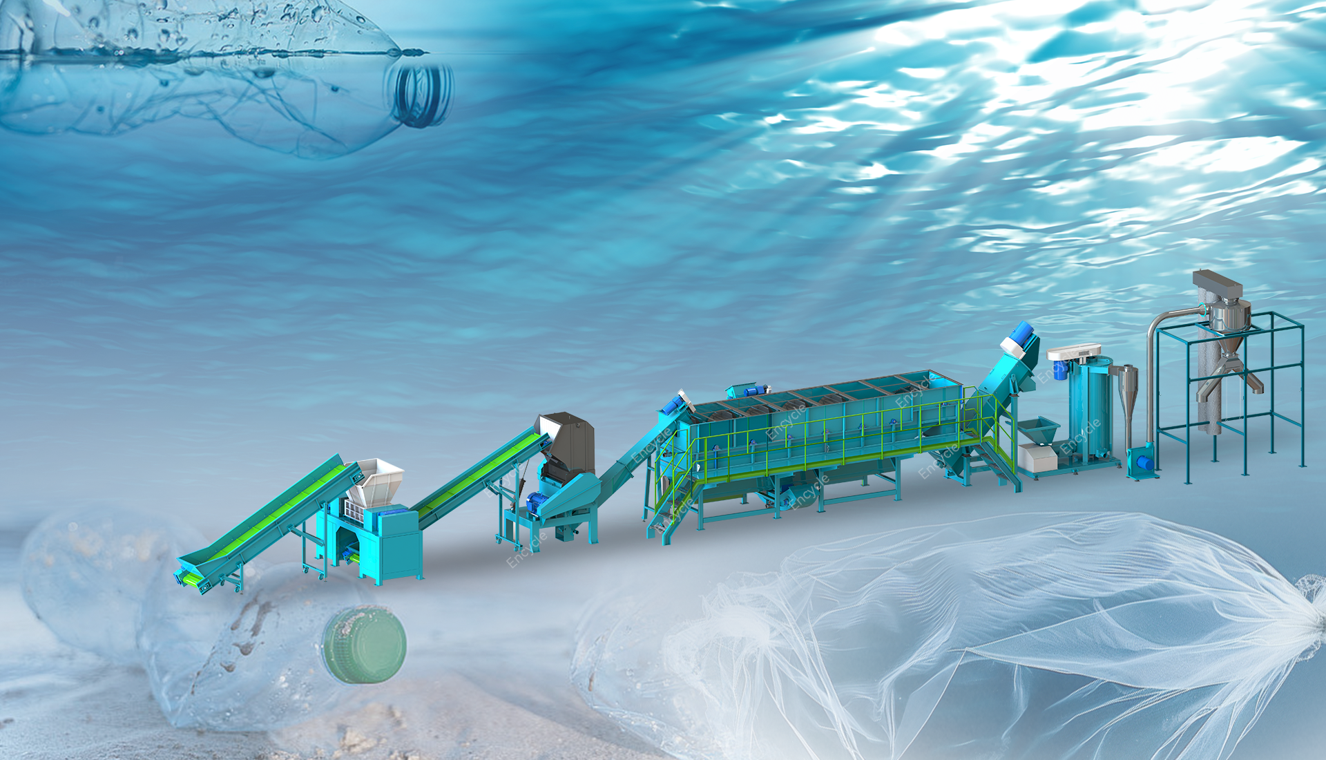 Shredder Crusher Washing Recycling