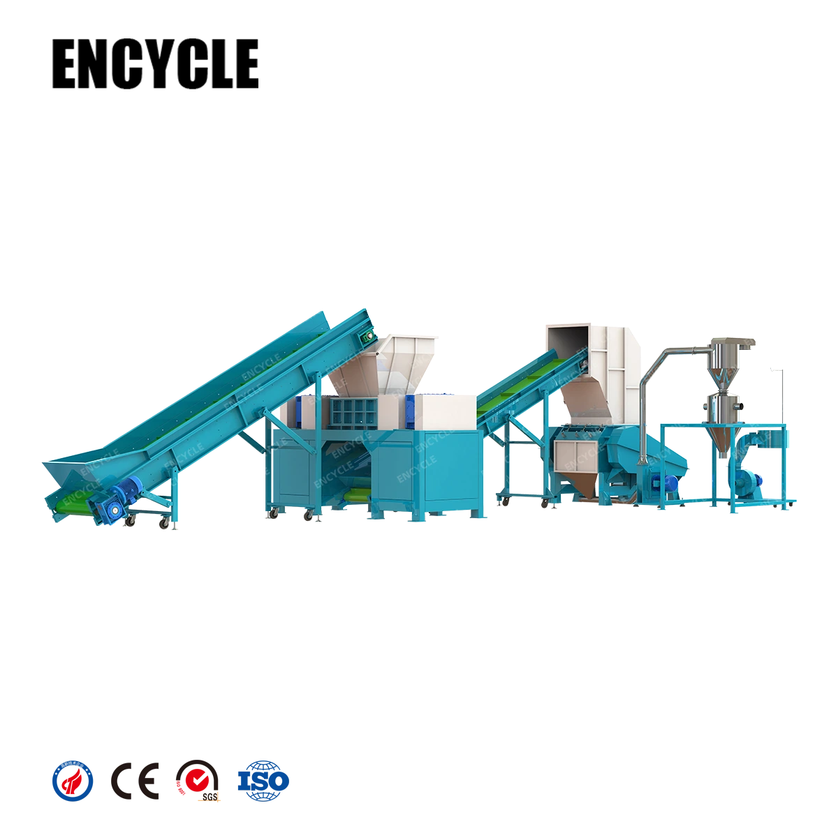 Industry Waste Plastic Shredder & Crusher Recycling Line 1