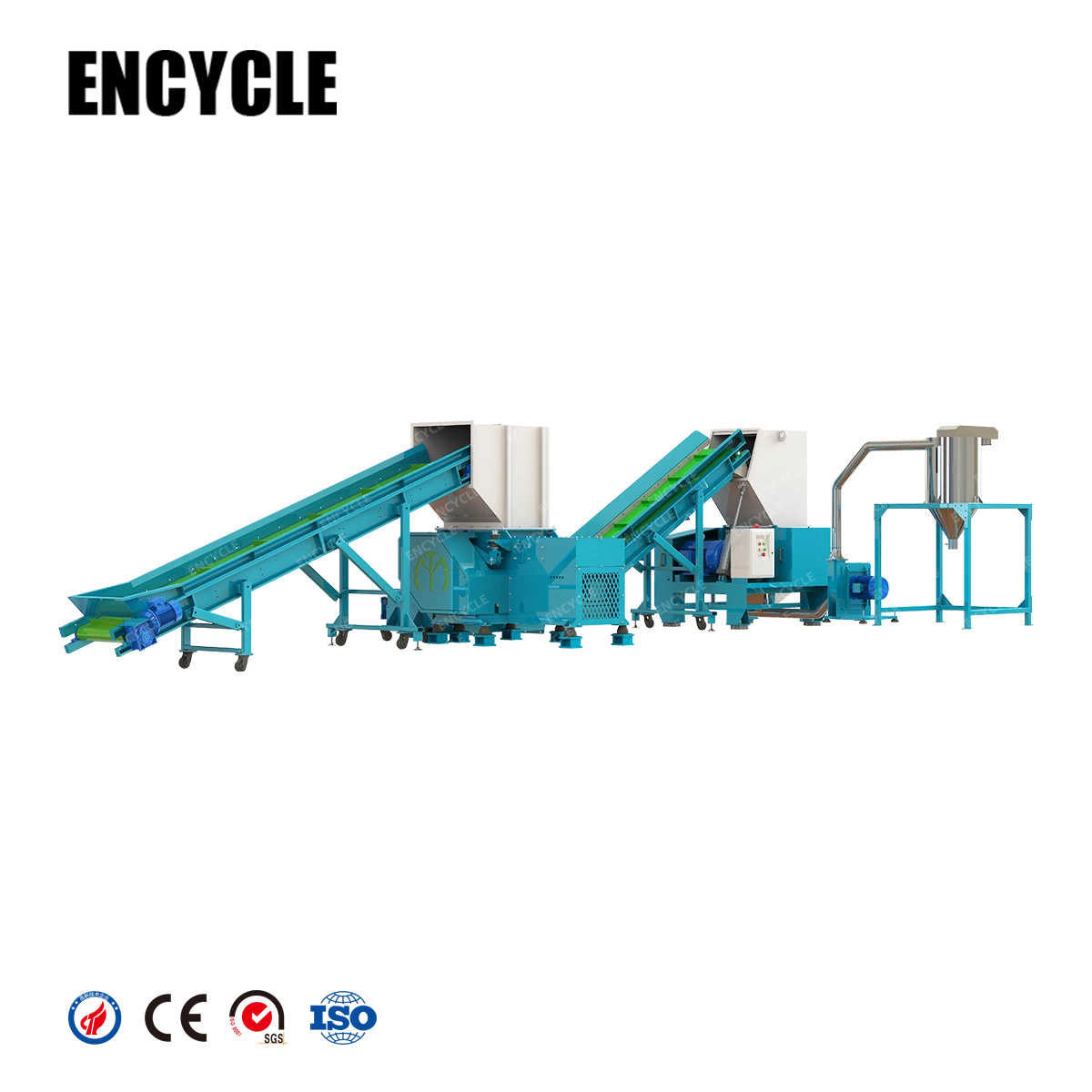 Waste Plastic Shredder & Crusher Recycling Line 1