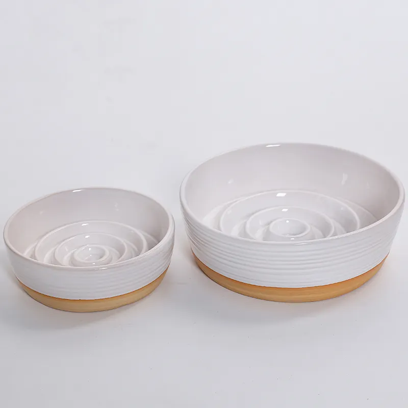 Ceramic Pet Bowl Ceramic Slow Feeder Dog Bowl for House on Sale 2