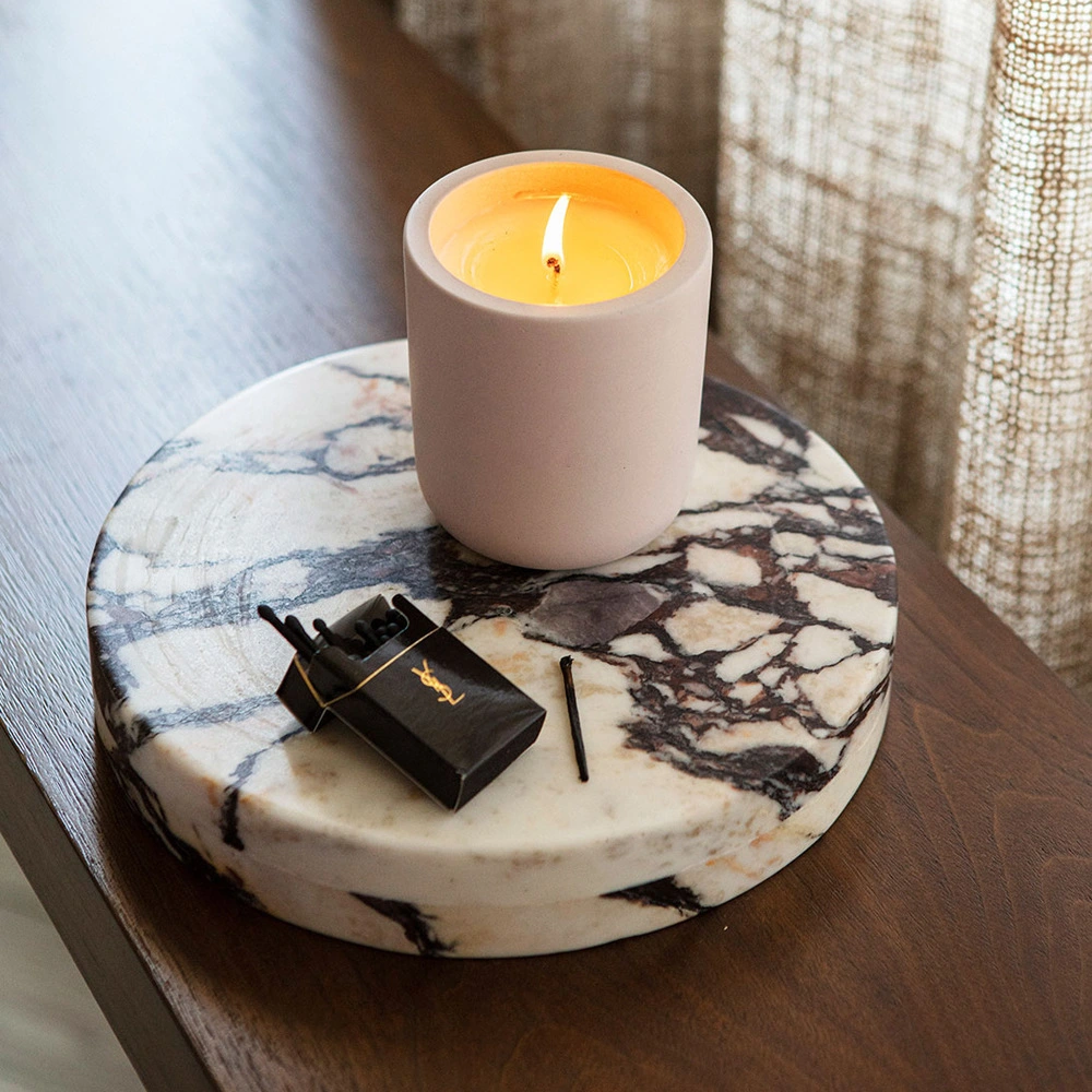 Barattolo per candele in ceramica personalizzabile con coperchio in ceramica Incidi il logo del tuo marchio qui 1