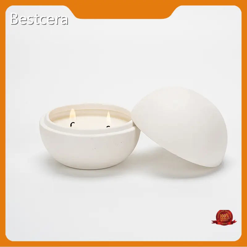 Fashion White Ceramic Candle Jars on Sale for Apartment 1