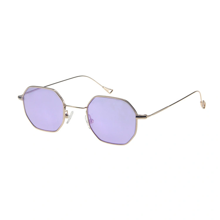 Light Weight Colorful Metal Square Sunglasses 1