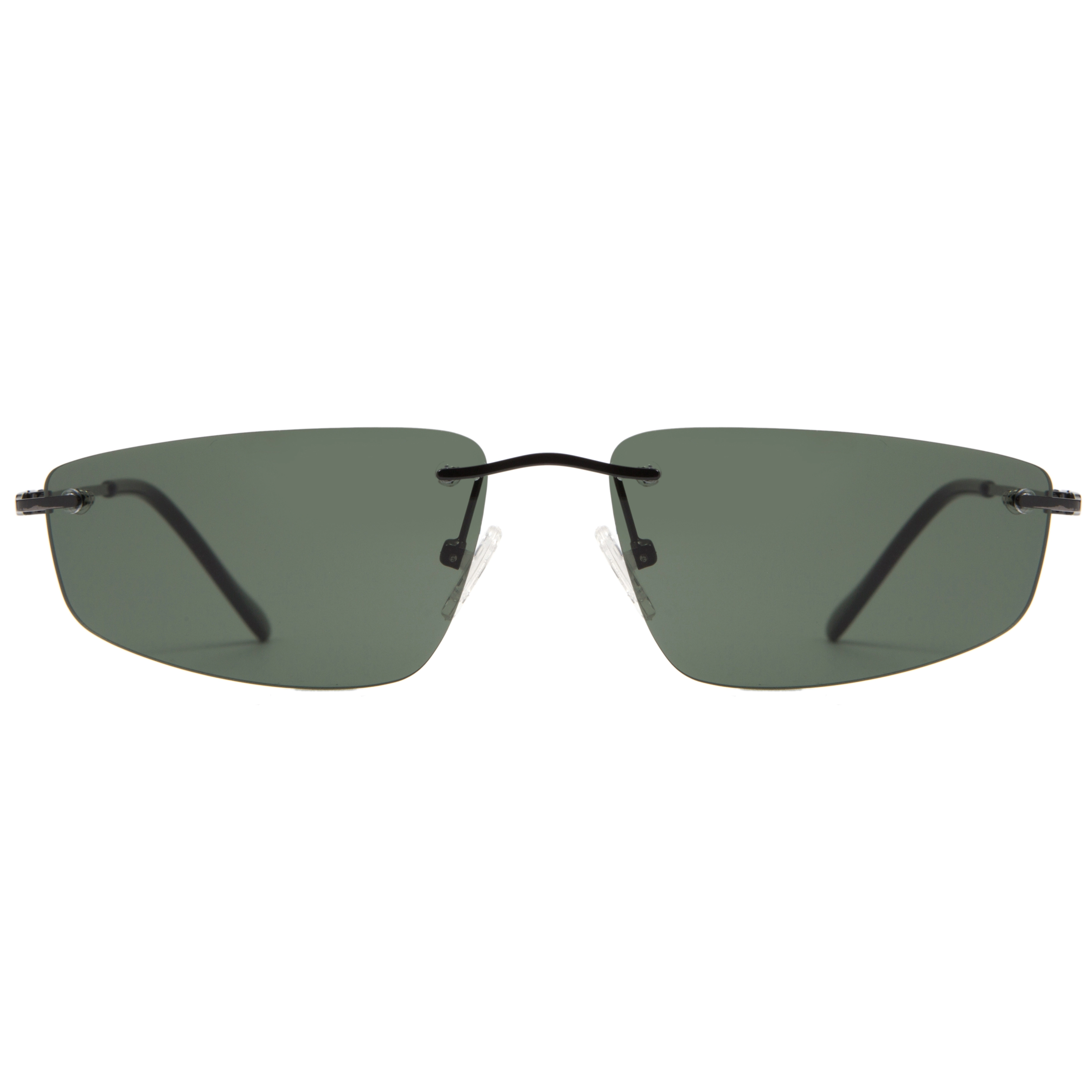 Gafas de sol EUGENIA superligeras de acero inoxidable con diseño moderno y sin marco para hombre 1