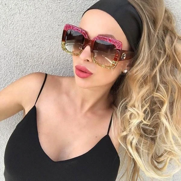 EUGENIA Fashion New Designer Glasses Frames Sun Glasses Trendy Oversized Luxury Sunglasses Unisex Square Sunglasses Gafas 1