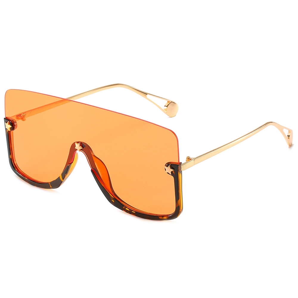 EUGENIA One Piece Square Lens Women Oversized Metal Sunglasses 1