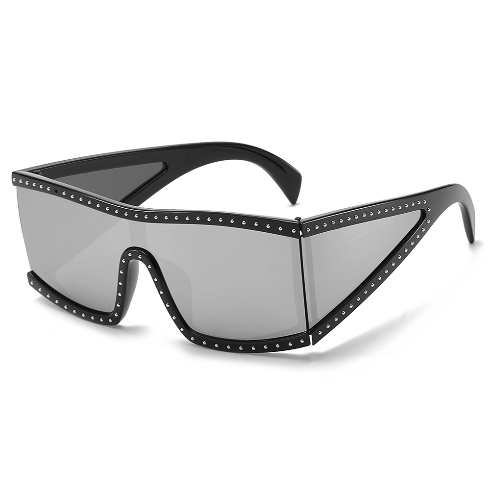 Солнцезащитные очки EUGENIA One Piece Lens Square Vintage Oversized Diamond Women Sunglasses 1