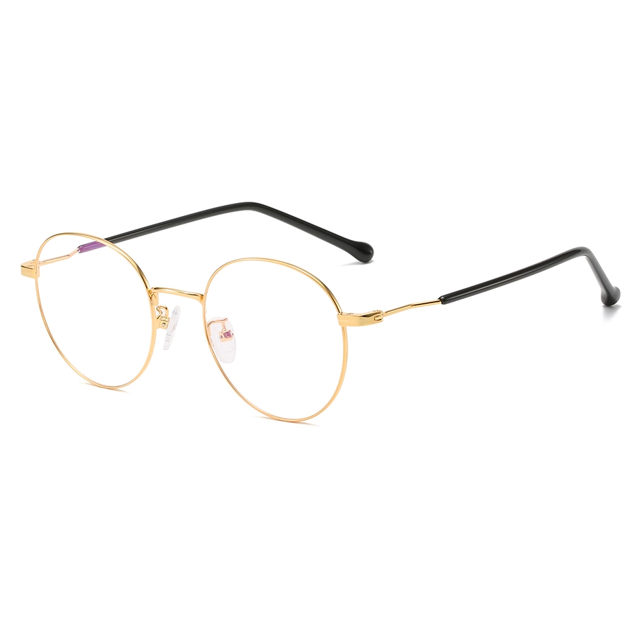 Monturas de gafas ópticas redondas de acero inoxidable de plástico con diseño OEM de EUGENIA para mujer 1