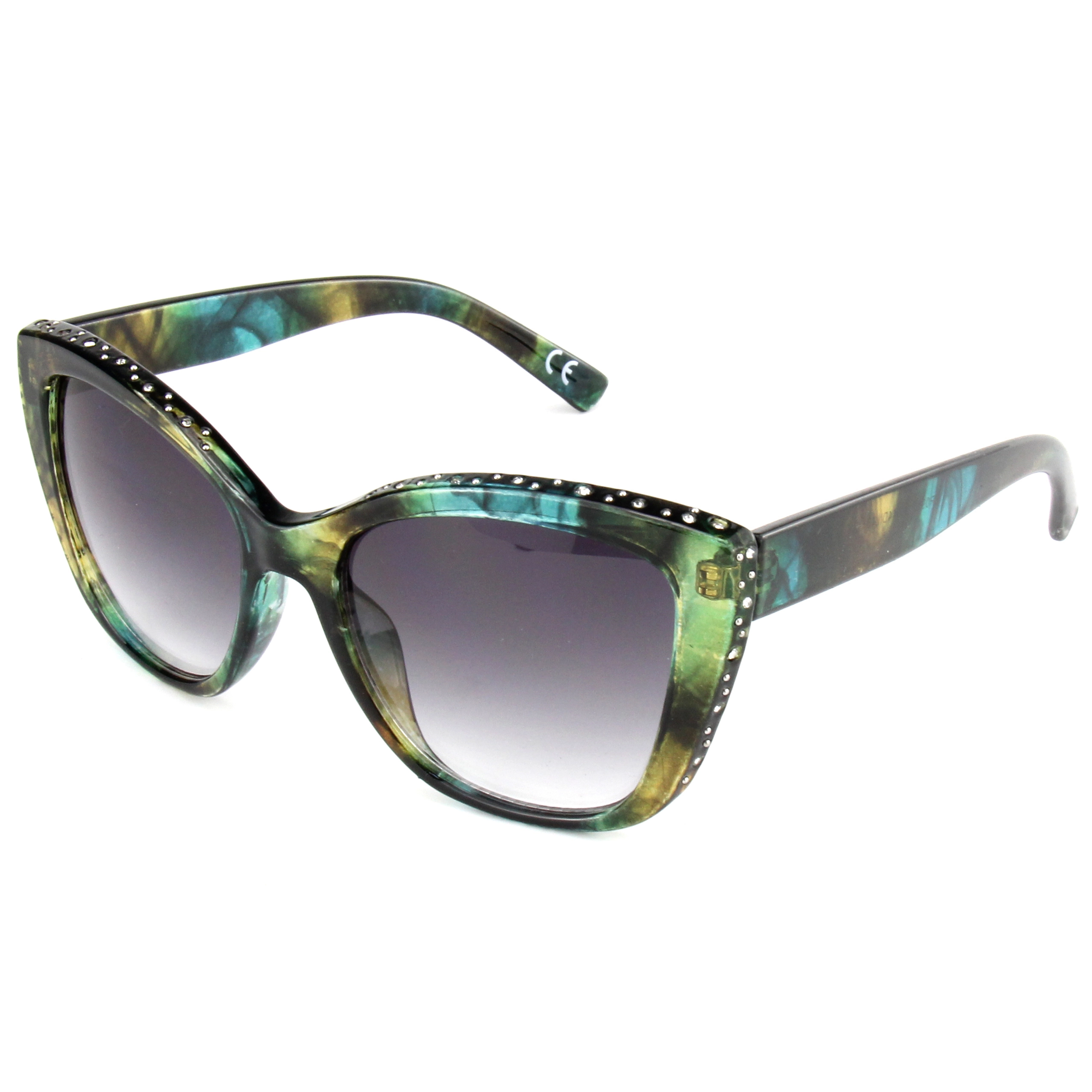 Gafas de sol EUGENIA con degradado de color y decoración de diamantes, diseño especial, nuevas para mujer 1