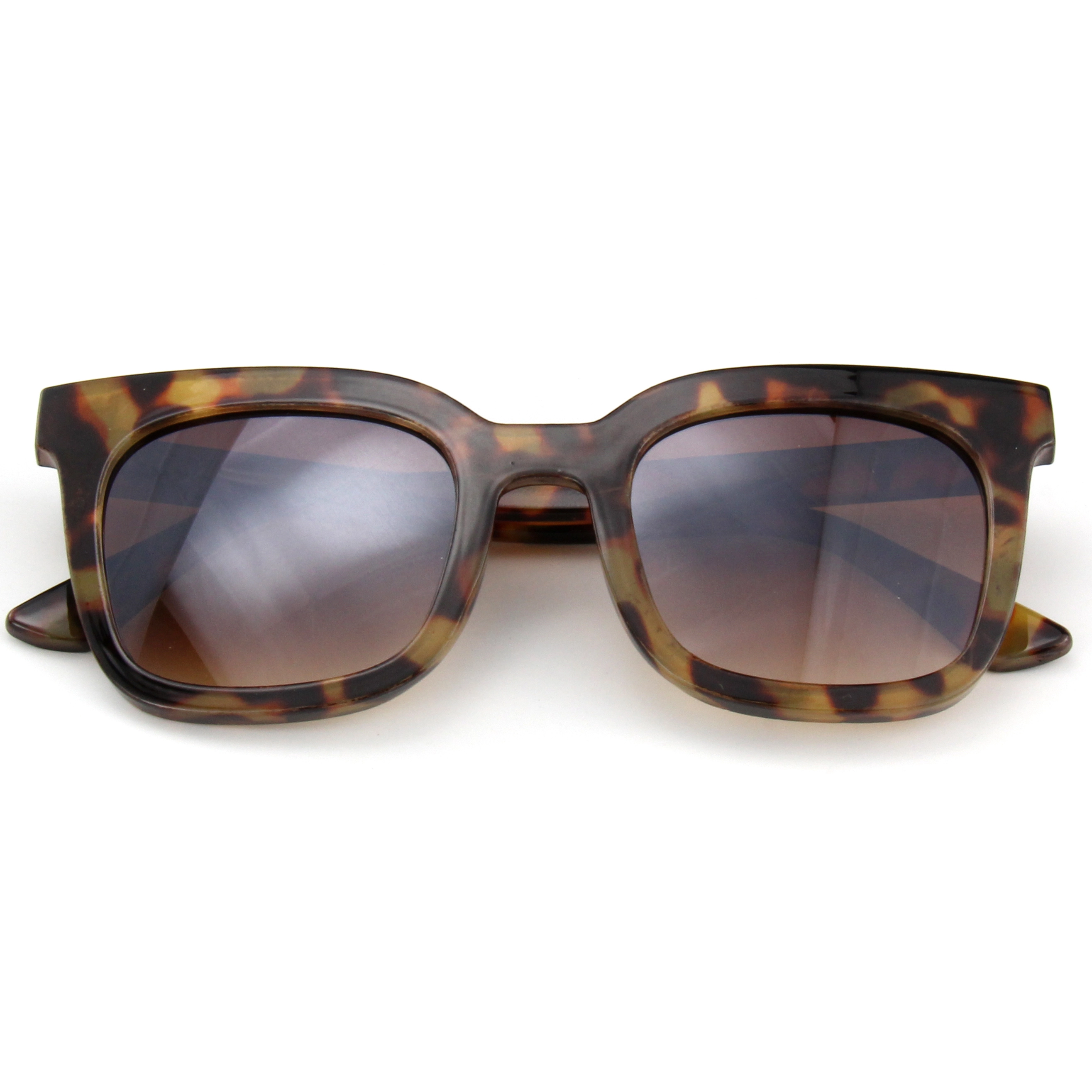 EUGENIA Square Shape Brown Tortoise Gradient Lens High Quality Women Sunglasses 1